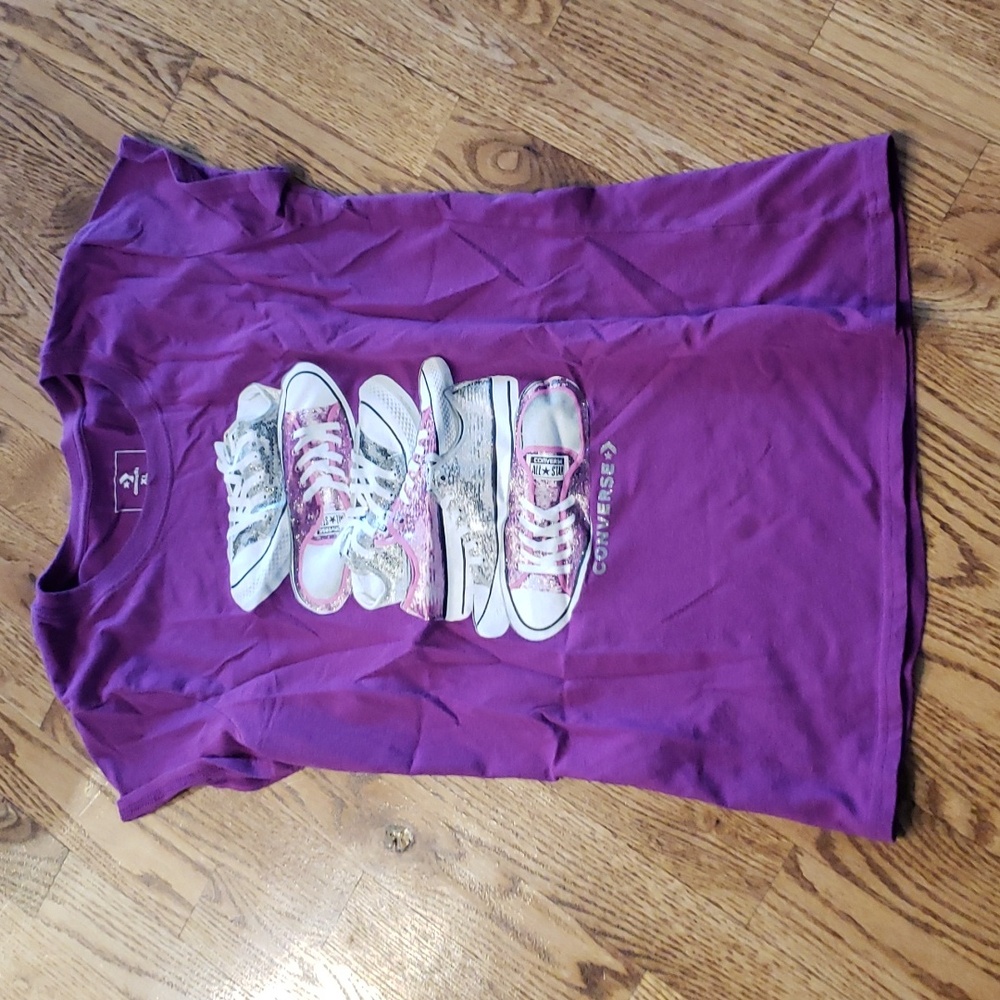 (XL) Converse Classic Fit Graphic Tee Streetwear Skater Glittery Trendy Modern